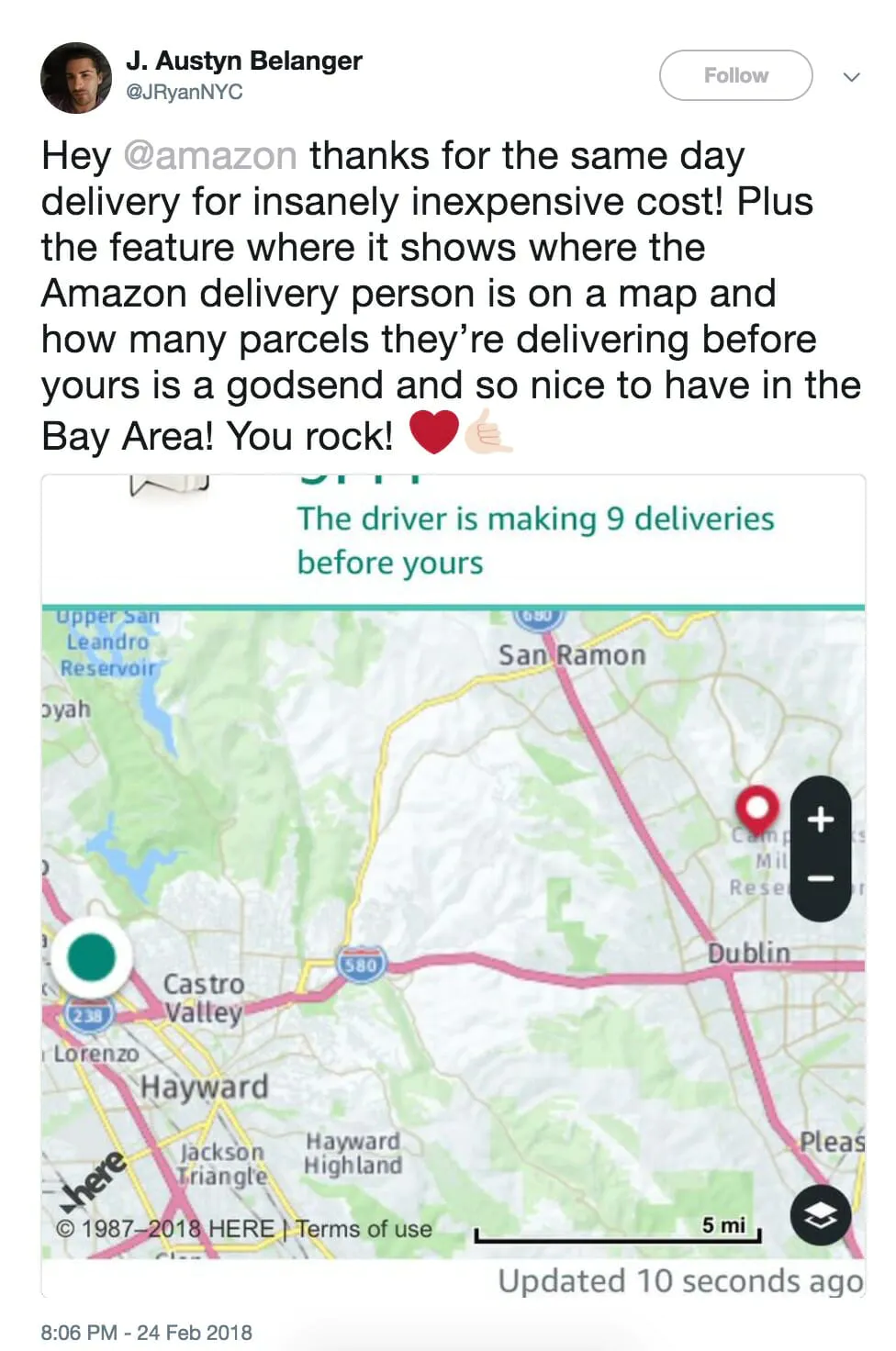 Amazon delivery driver tracking