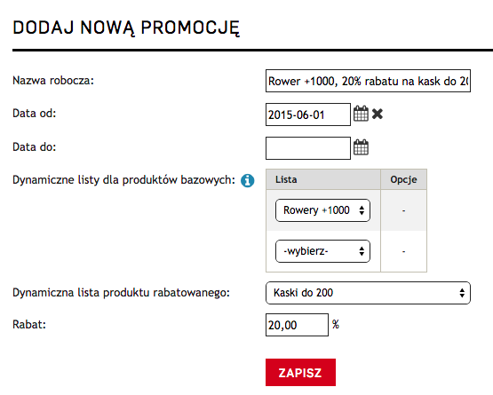 Promocje wiązane