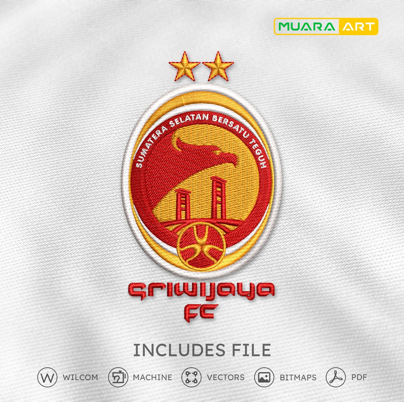 Desain Bordir Logo Sriwijaya FC (Palembang)
