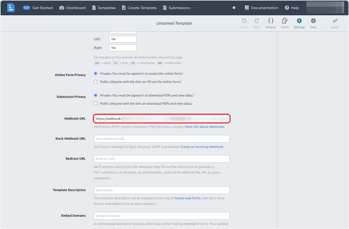 Copy the webhook URL and paste it under Webhook URL Field.