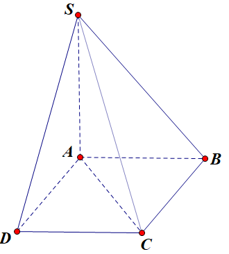Cho hình chóp (S.ABCD) có đáy là hình chữ nhật, (AB = a), (SA bot left( {ABCD} right)), cạnh bên (SC) tạo với (left( {ABCD} right)) một góc (60^circ ) và tạo với (left( {SAB} right)) một góc (alpha ) thỏa mãn (sin alpha = frac{{sqrt 3 }}{4}). Thể tích của khối chóp (SABCD) bằng</p> 1