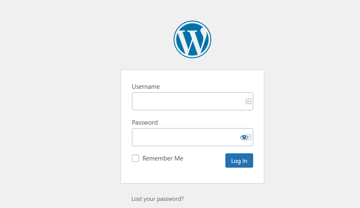 WordPress Admin without Email Login