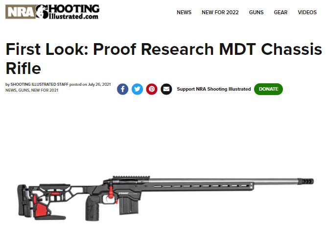 Screenshot of Proof Research MDT Chassis Rifle article