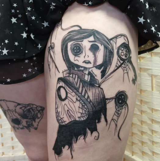Ghost Coraline Tattoos