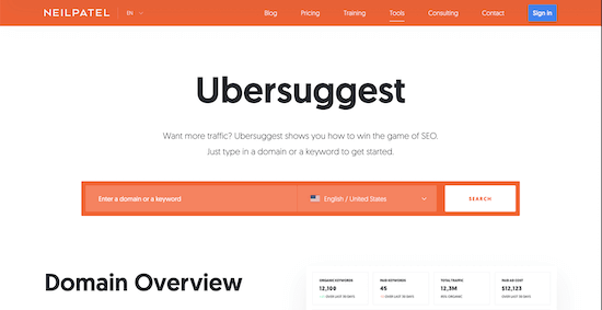 Ubersuggest