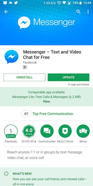 Update Messenger App