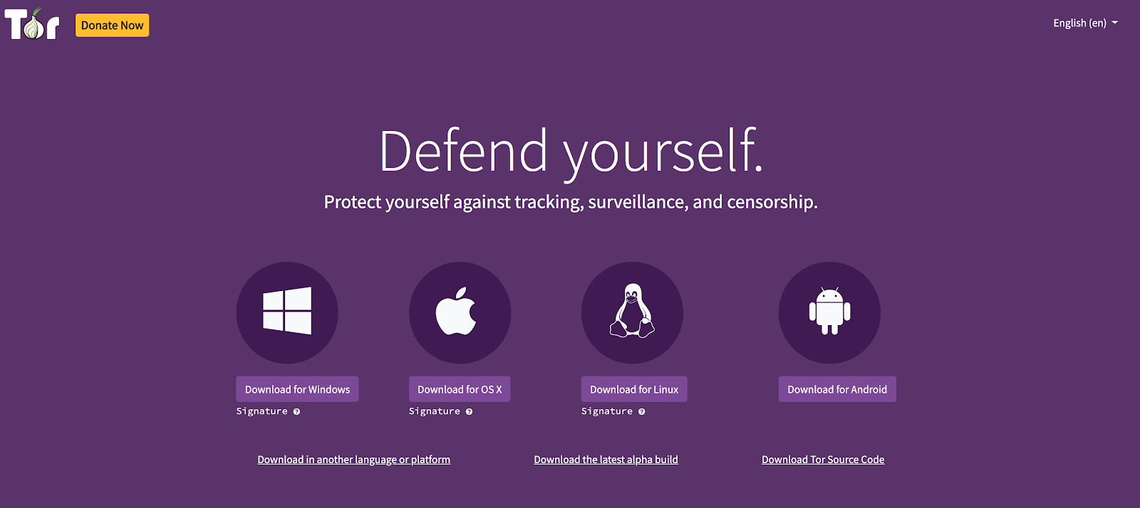 tor defend yourself
