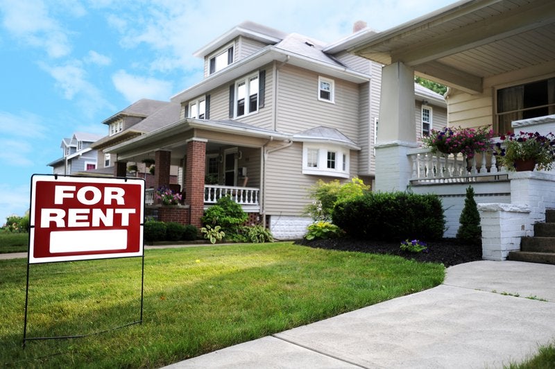 houses for rent sign