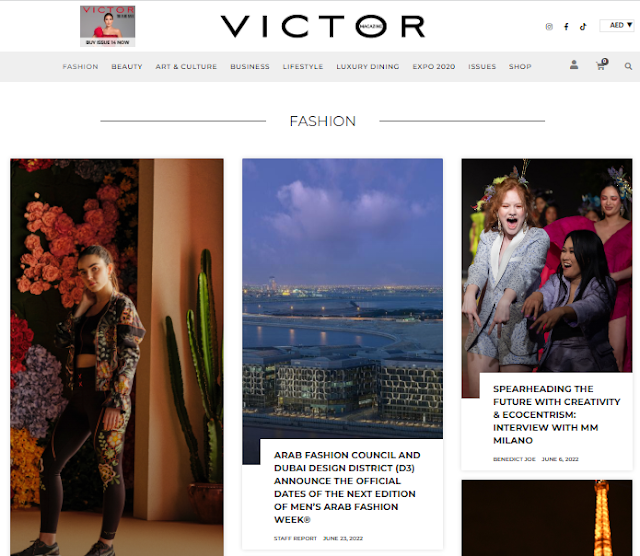 The Victor Magazine Fashion Page Screeshot