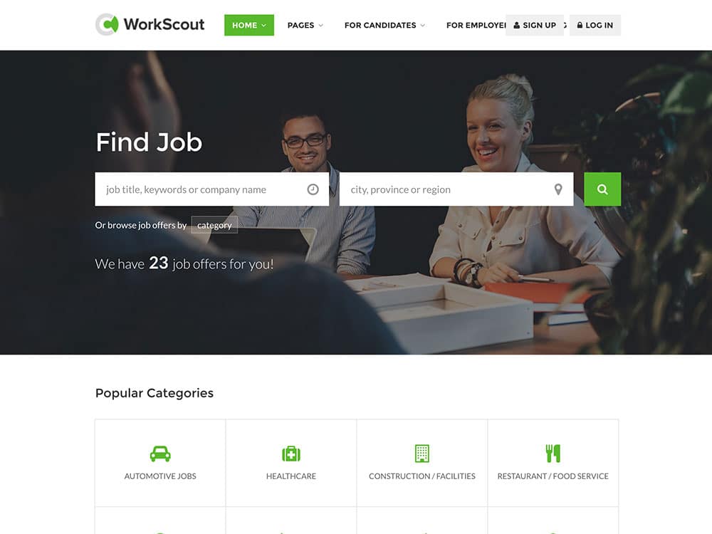 WorkScout-Job-Board-Tema de WordPress
