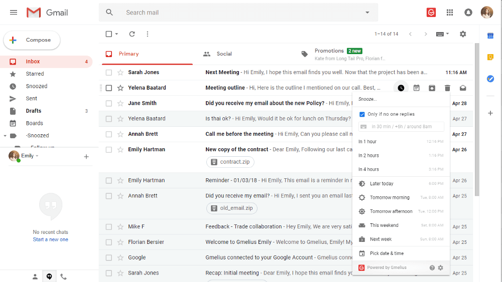 Gmail email management tool