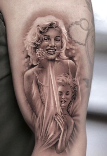 Realistic Marilyn Monroe Tattoo