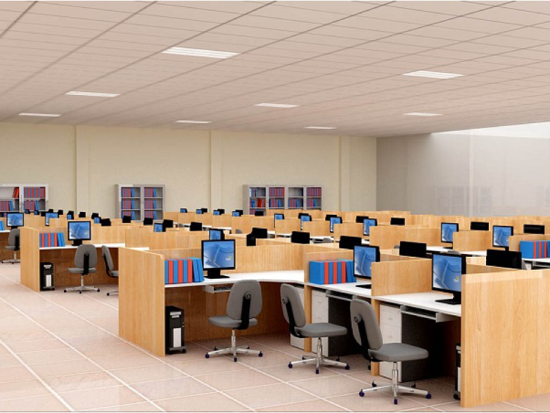 Nội thất văn phòng làm từ gỗ MDF