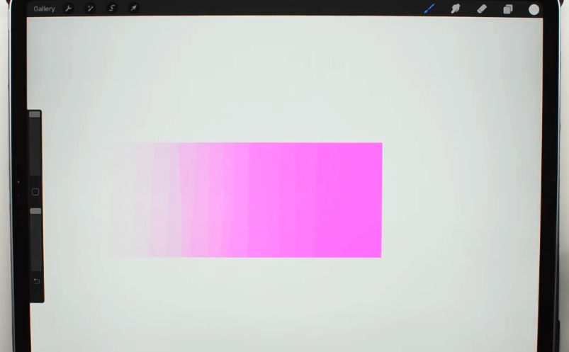 pink square on ipad