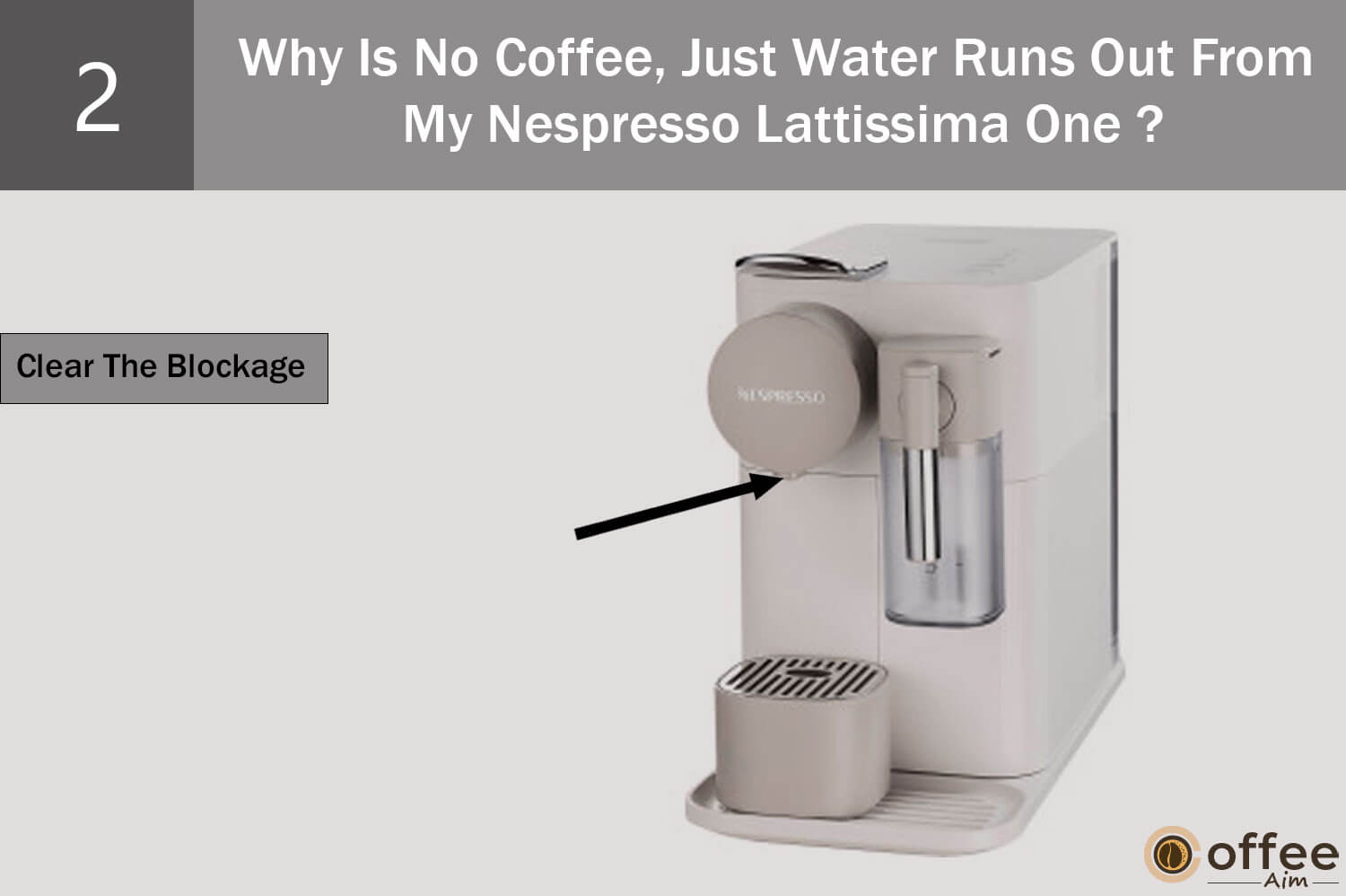 Fix no-coffee flow by clearing the spout blockage. Use a paperclip to poke and flush with water. Explore more troubleshooting tips, like coffee not being hot enough, for your Nespresso Lattissima One