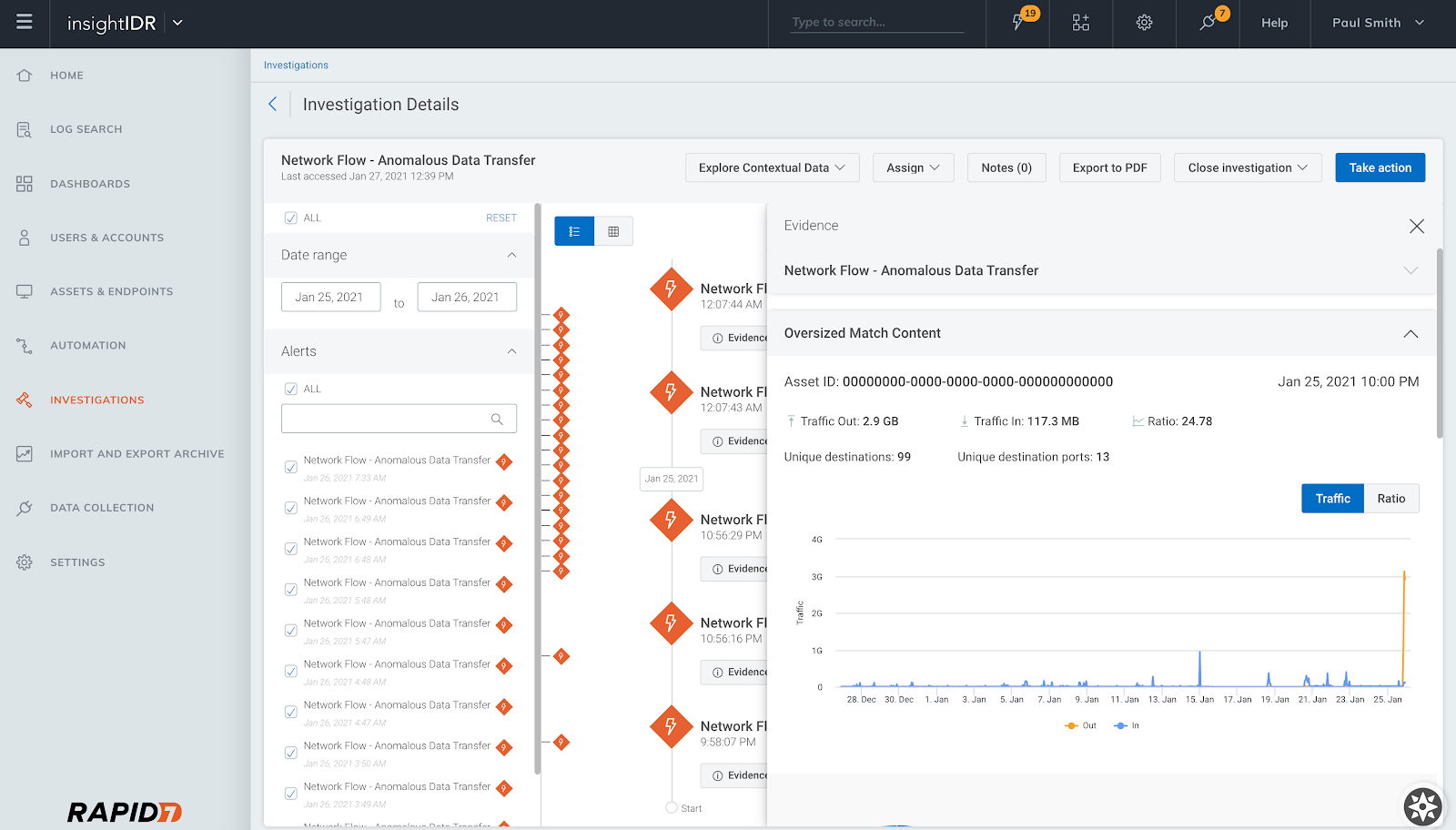 About Anomalous Data Transfer detection in InsightIDR