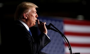 Trump has held seven campaign rallies since becoming president but this will be his first in the west.