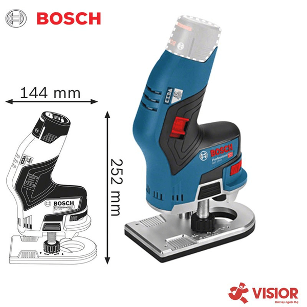 Máy phay dùng pin 12V BOSCH GKF 12V-8 (SOLO)