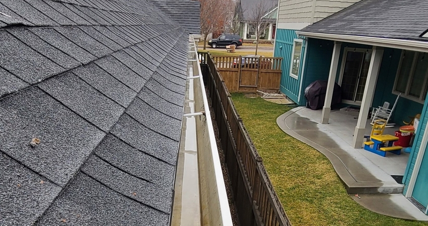 clean gutters on a house