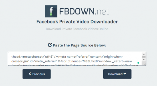 download facebook video