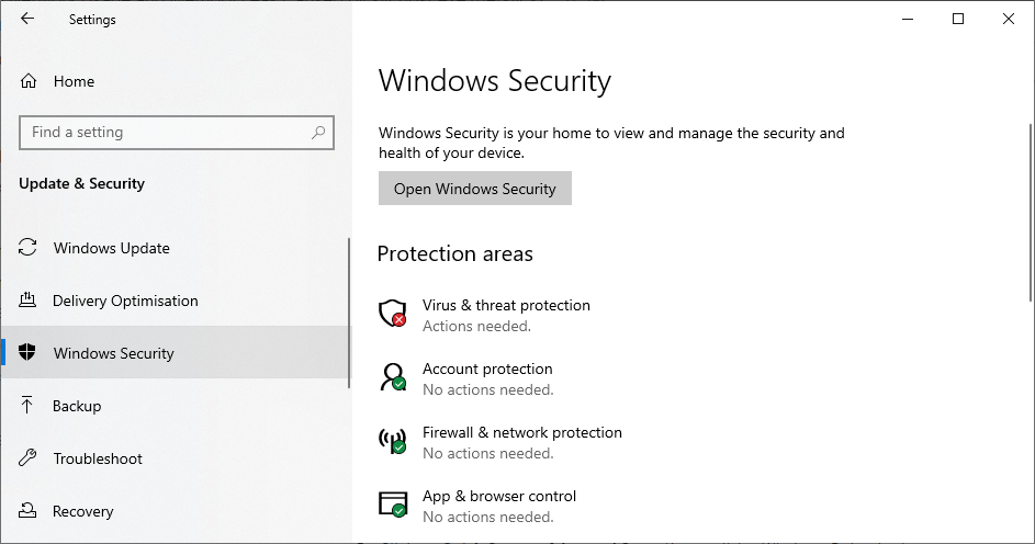 windows security