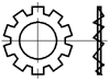DIN 6797 А Шайба зубчатая (внешние зубцы)