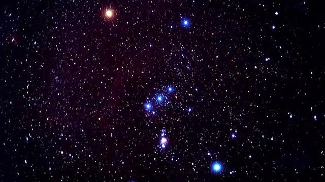 Orion constellation in sky