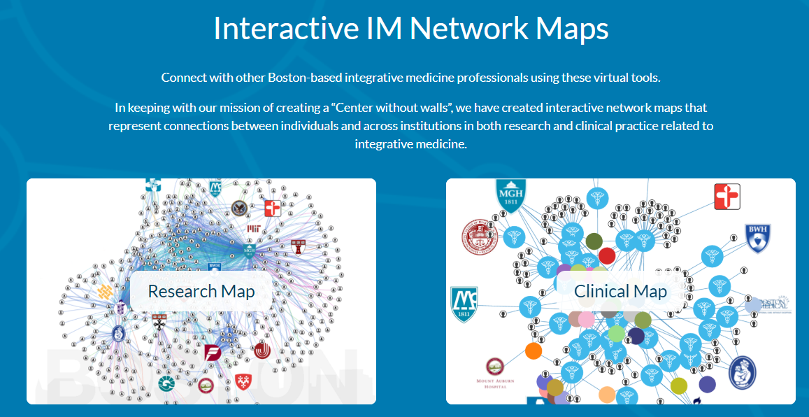 Osher Center research and clinical maps