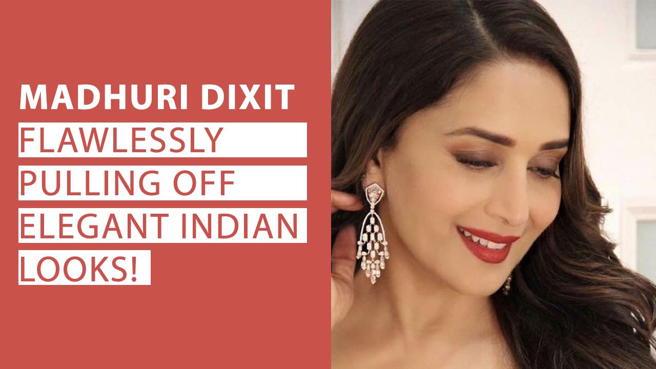 madhuri dixit indian look earring