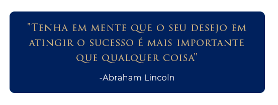 Citação de Abraham Lincoln para educação empresarial