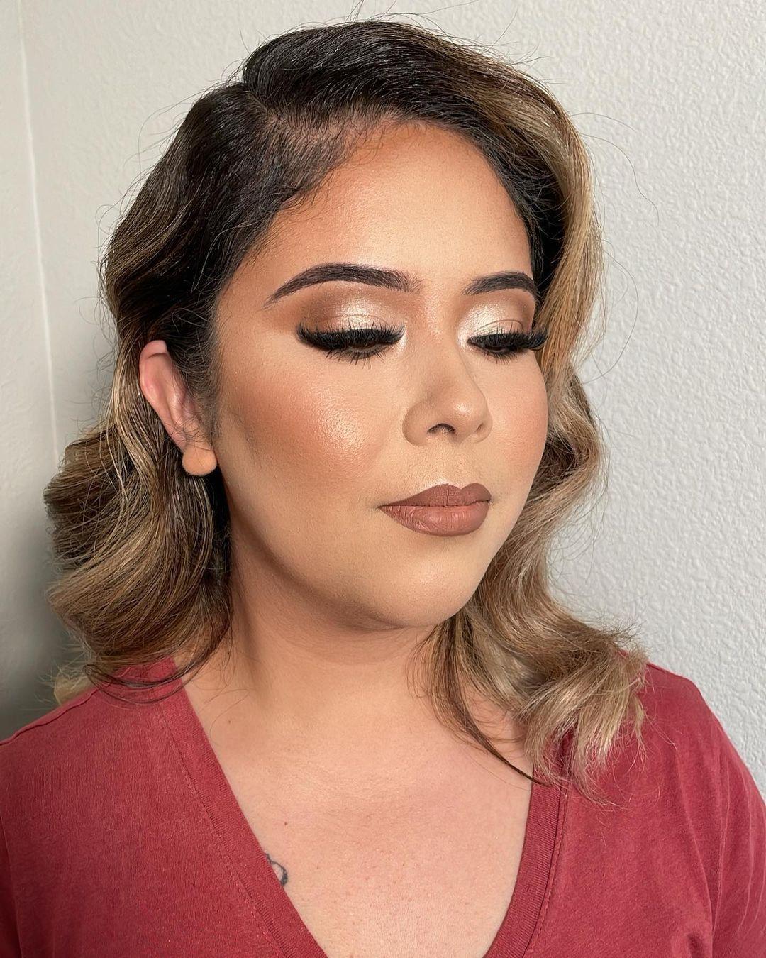 Gold and Silver Cut Crease Makeup