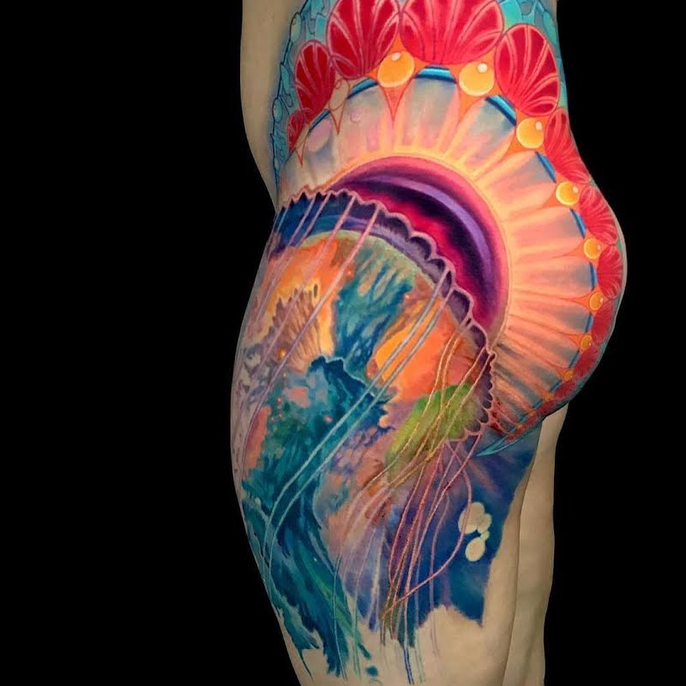 Large Jellyfish Tattoo Design