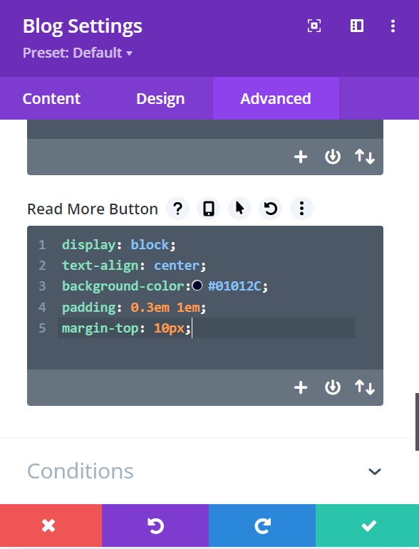 Customize the “Read More” Link by turning it into a button