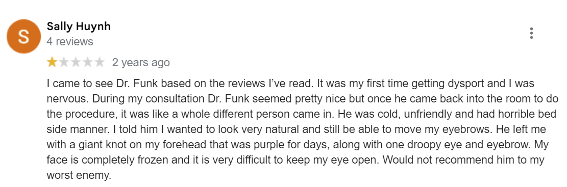 Funk Facial Plastic Surgery review