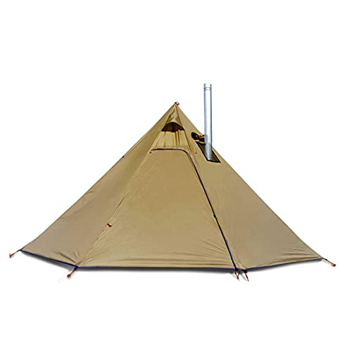 4 Persons 5lb Lightweight Tipi Hot Tents with Stove Jack, 7'3