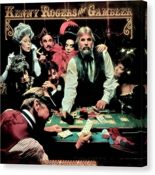 Kenny Rogers Canvas Print featuring the photograph Kenny Rogers - The Gambler - Album Cover by Donna Kennedy