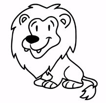 draw the lion’s body and tail