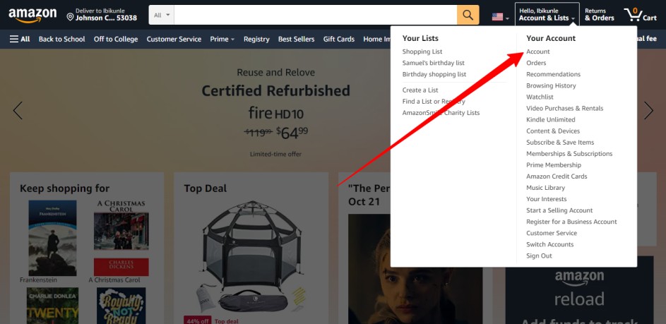 How To Find Your Reviews On Amazon Web. Tutorial Image 1