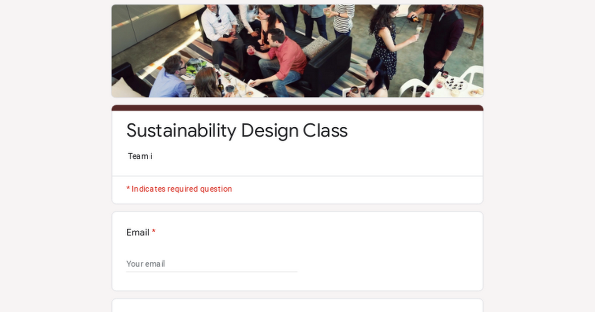 Sustainability Design Class