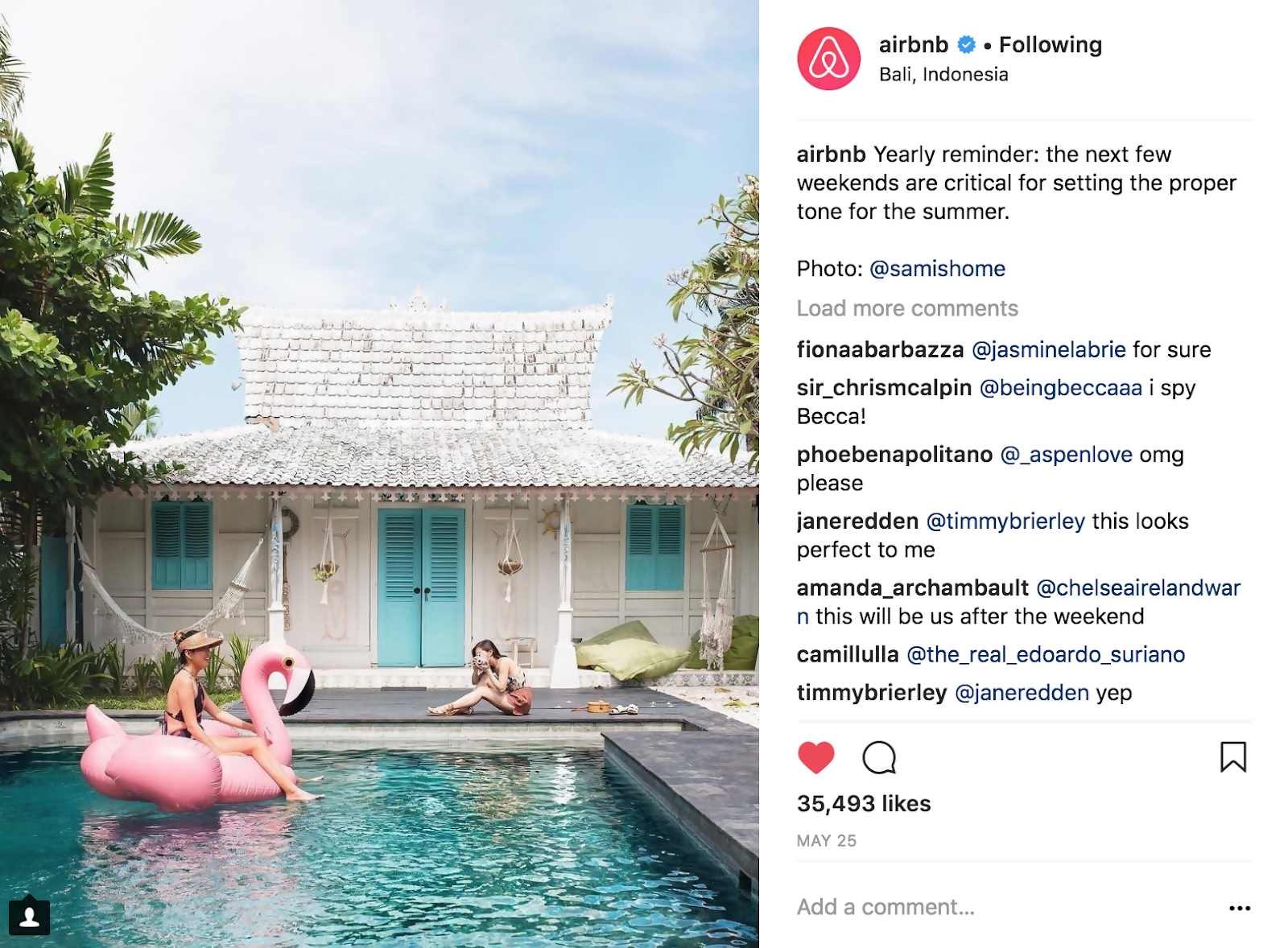 Wählen Sie eine Bildunterschrift mit Bezug auf den Inhalt Ihres Fotos. Airbnb Beispiel
