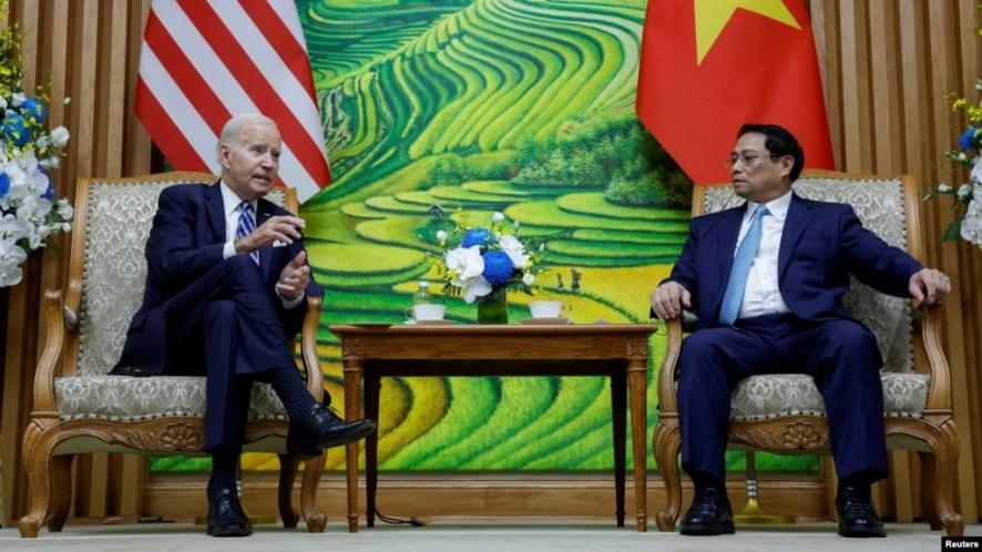 Tổng thống Mỹ Joe Biden hội đàm với Thủ tướng Việt Nam Phạm Minh Chính, ngày 11/9/2023.