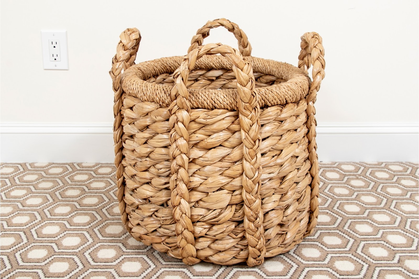 Large Sea Grass Woven Log Basket
