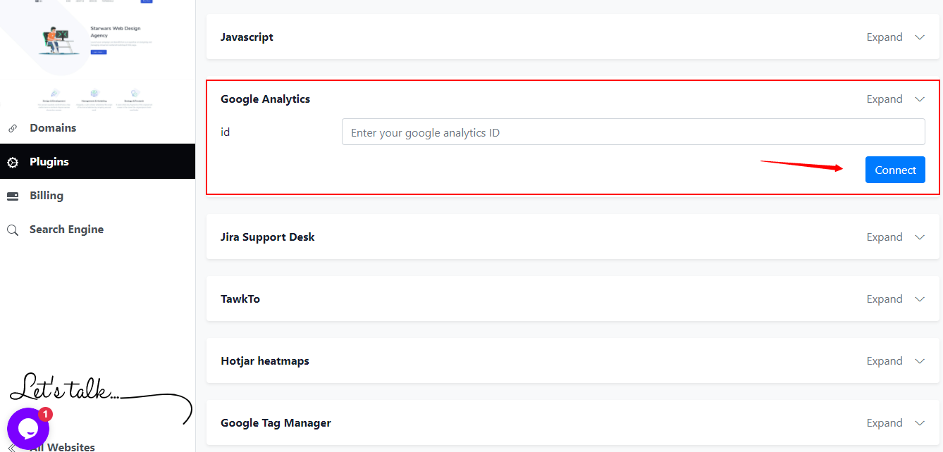 connecting google analytics to a website in india