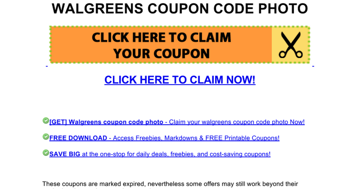 walgreens coupon code photo Google Docs