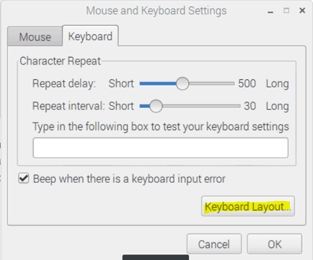 Raspberry Pi Keyboard Character Display Errors