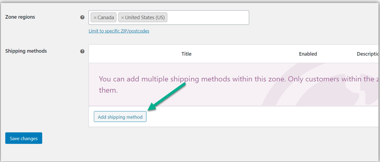 Adding Shipping Method