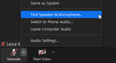 Popup settings from audio tab