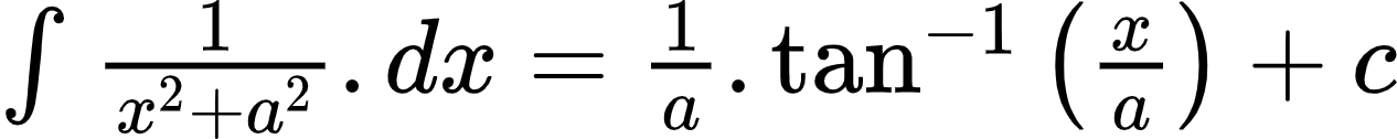 {"id":"3-0-0-0-1-1-1-0","type":"$","code":"$\\int_{}^{}\\frac{1}{x^{2}+a^{2}}.dx=\\frac{1}{a}.\\tan^{-1}\\left(\\frac{x}{a}\\right)+c$","font":{"size":10,"color":"#000000","family":"Arial"},"ts":1600688543272,"cs":"4QS7RR+zJzVW5r2hhdnaWA==","size":{"width":210,"height":20}}