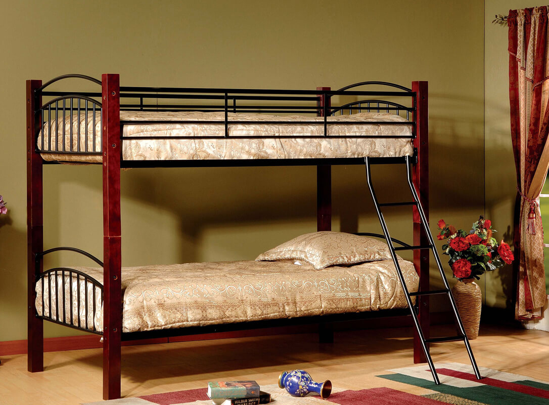 Mẫu giường tầng đẹp giá trẻ gỗ kết hợp sắt 3
