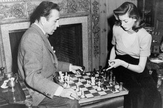 Humphrey Bogart and Lauren Bacall in 1955